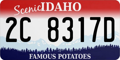 ID license plate 2C8317D
