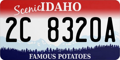 ID license plate 2C8320A