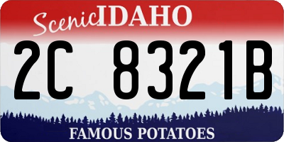 ID license plate 2C8321B