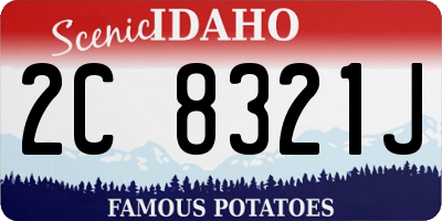 ID license plate 2C8321J