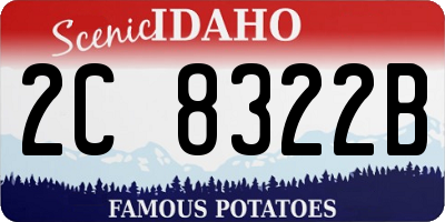 ID license plate 2C8322B