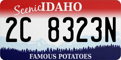 ID license plate 2C8323N