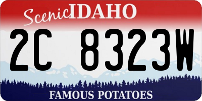 ID license plate 2C8323W
