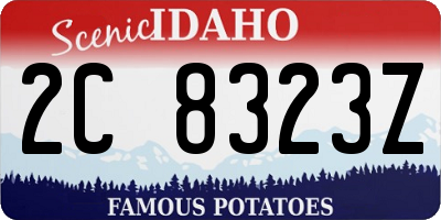 ID license plate 2C8323Z