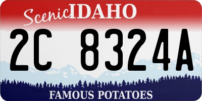 ID license plate 2C8324A