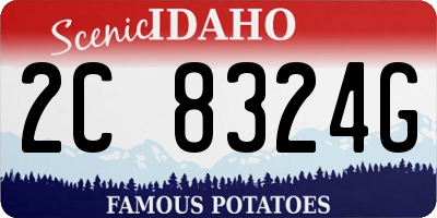 ID license plate 2C8324G