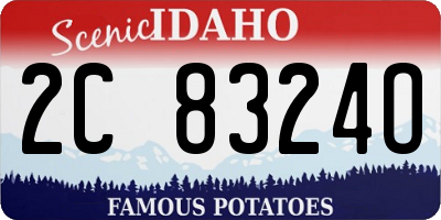 ID license plate 2C8324O