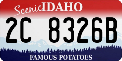 ID license plate 2C8326B