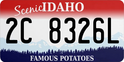 ID license plate 2C8326L