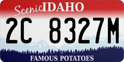ID license plate 2C8327M
