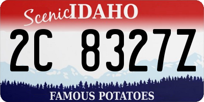 ID license plate 2C8327Z