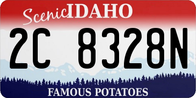 ID license plate 2C8328N