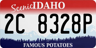 ID license plate 2C8328P