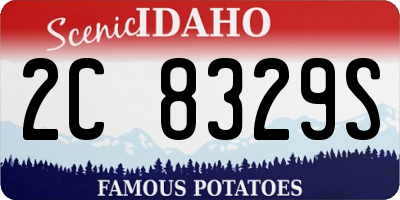 ID license plate 2C8329S