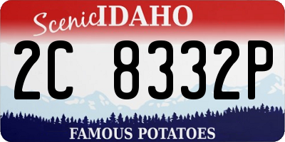 ID license plate 2C8332P