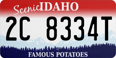 ID license plate 2C8334T