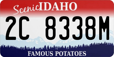 ID license plate 2C8338M