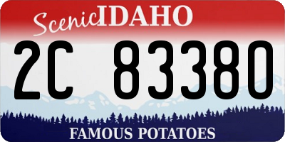 ID license plate 2C8338O
