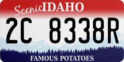 ID license plate 2C8338R