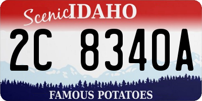 ID license plate 2C8340A