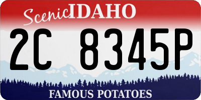 ID license plate 2C8345P