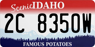 ID license plate 2C8350W