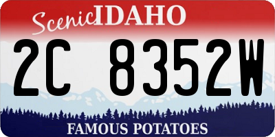 ID license plate 2C8352W