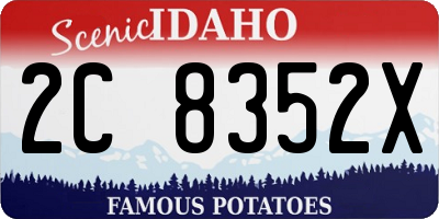 ID license plate 2C8352X