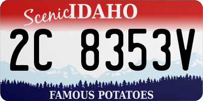ID license plate 2C8353V