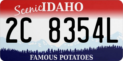 ID license plate 2C8354L
