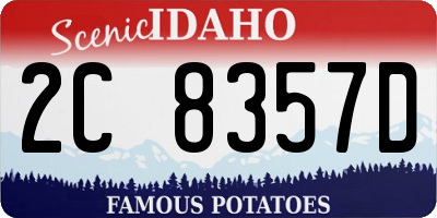 ID license plate 2C8357D