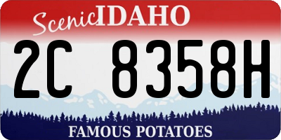ID license plate 2C8358H