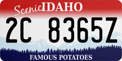 ID license plate 2C8365Z
