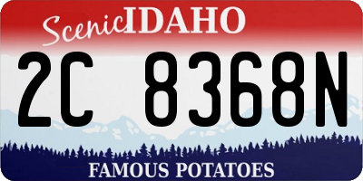 ID license plate 2C8368N