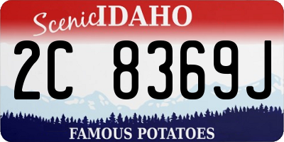 ID license plate 2C8369J