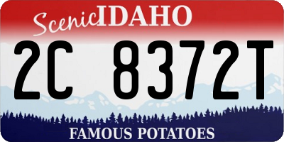 ID license plate 2C8372T