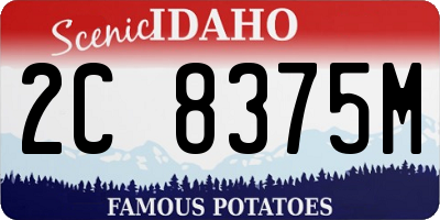 ID license plate 2C8375M