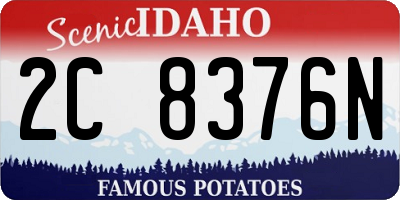 ID license plate 2C8376N
