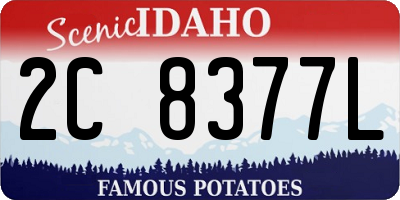 ID license plate 2C8377L