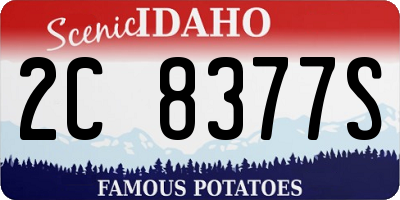ID license plate 2C8377S