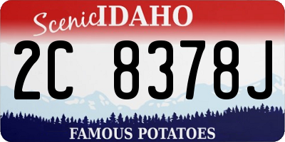 ID license plate 2C8378J