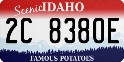 ID license plate 2C8380E