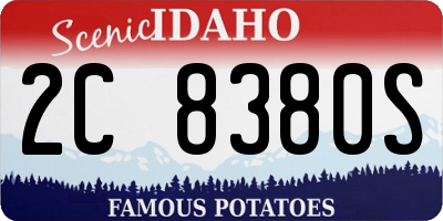 ID license plate 2C8380S