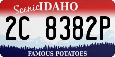 ID license plate 2C8382P