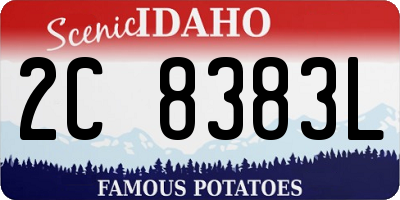 ID license plate 2C8383L