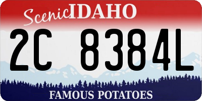 ID license plate 2C8384L