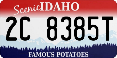 ID license plate 2C8385T