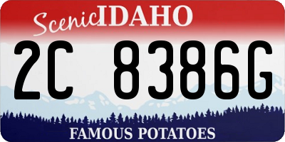 ID license plate 2C8386G