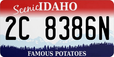 ID license plate 2C8386N