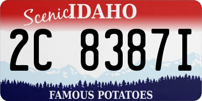ID license plate 2C8387I